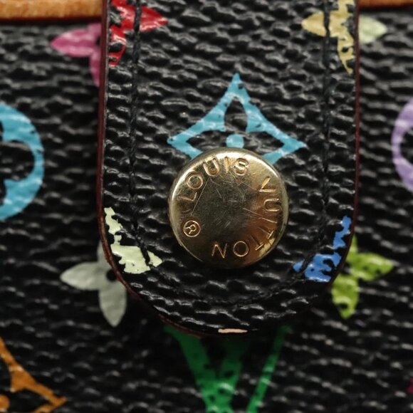 LOUIS VUITTON Multicolor Portefeuille Viennois Wallet Black M92988 Auth BA4300 - Picture 8 of 16